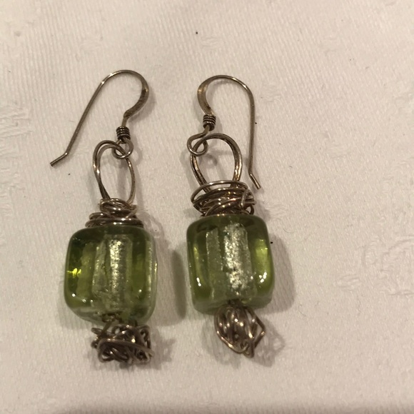 Artisan glass bead bracelet/matching earrings - Picture 9 of 11